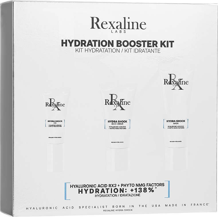 Zestaw - Rexaline Hydration Booster Kit (f/cr/15ml + f/mask/25ml + eye/cr/5ml) — Zdjęcie N1