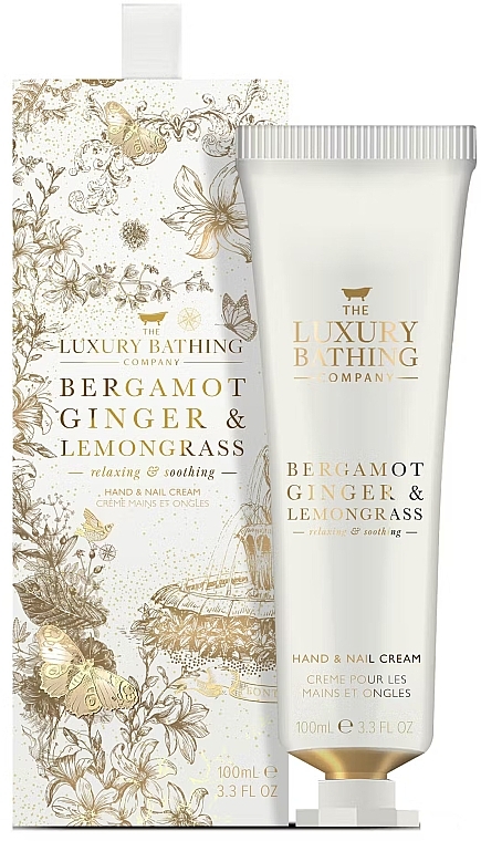 Krem do rąk i paznokci w pudełku upominkowym - Grace Cole The Luxury Bathing Bergamot Ginger & Lemongrass Hand And Nail Cream — Zdjęcie N1