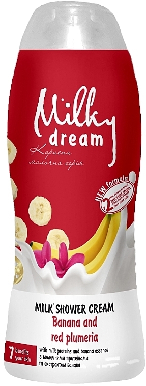 Mleczny żel pod prysznic Banan i czerwona plumeria - Milky Dream — Zdjęcie N1