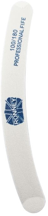 Pilnik do paznokci, 100/180, biały, RN 00258 - Ronney Professional — Zdjęcie N1