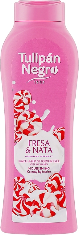 Truskawkowy kremowy żel pod prysznic - Tulipan Negro Strawberry Cream Shower Gel