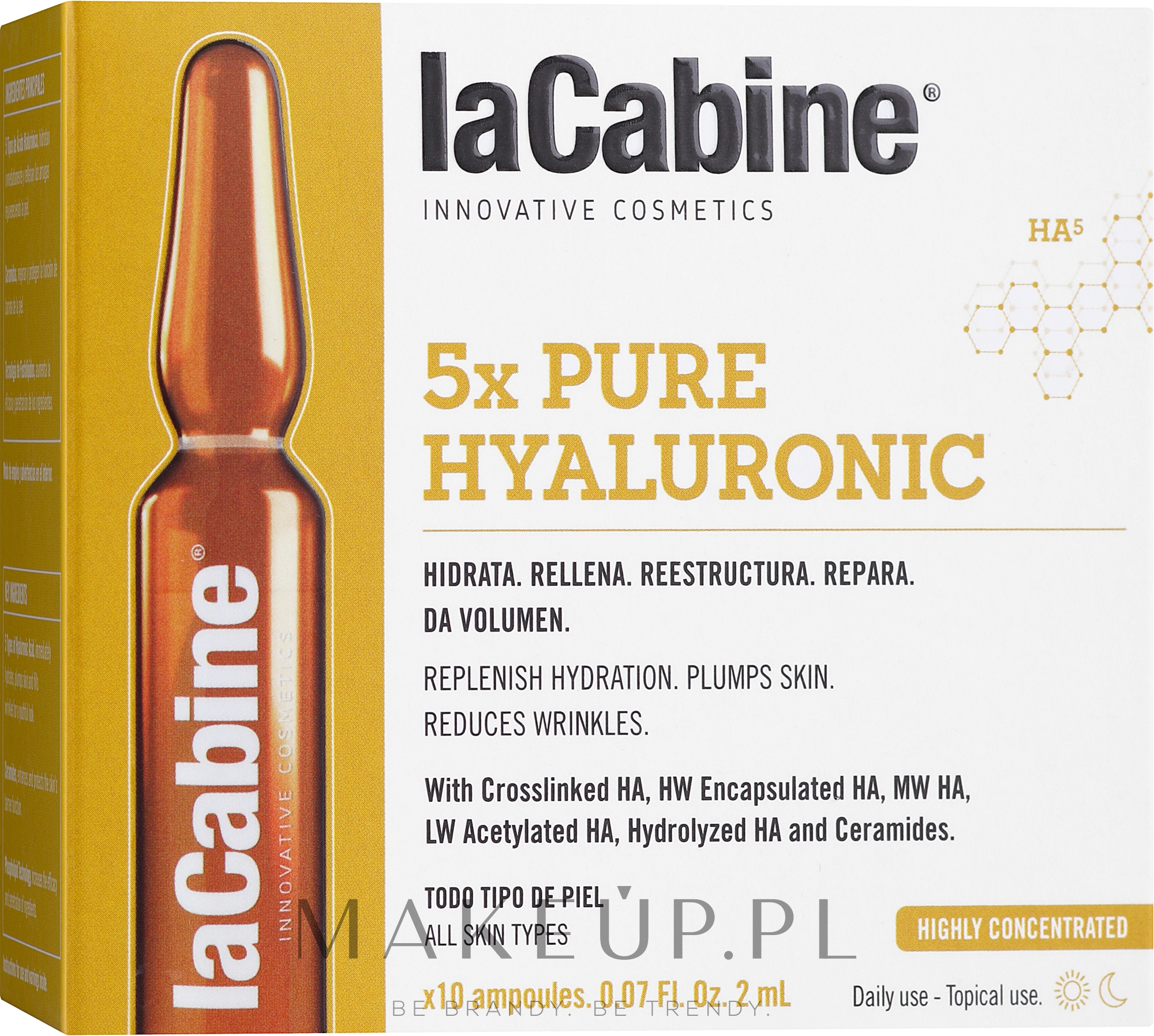 Ampułki hialuronowe do twarzy - La Cabine 5x Hyaluronic Pure Ampoules — Zdjęcie 10 x 2 ml