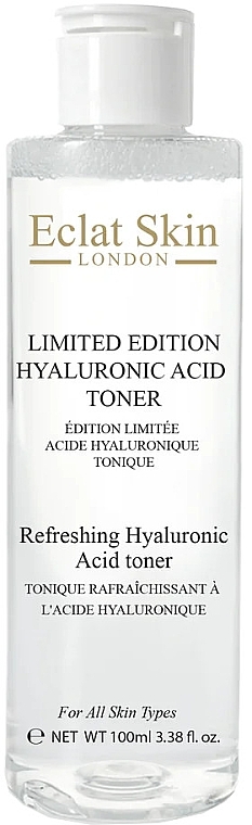 Odświeżający tonik do twarzy z kwasem hialuronowym - Eclat Skin London Limited Edition Refreshing Hyaluronic Acid Toner — Zdjęcie N1