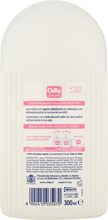 Produkt do higieny intymnej dla skóry wrażliwej - Chilly Delicato Detergente Intimo — Zdjęcie N3
