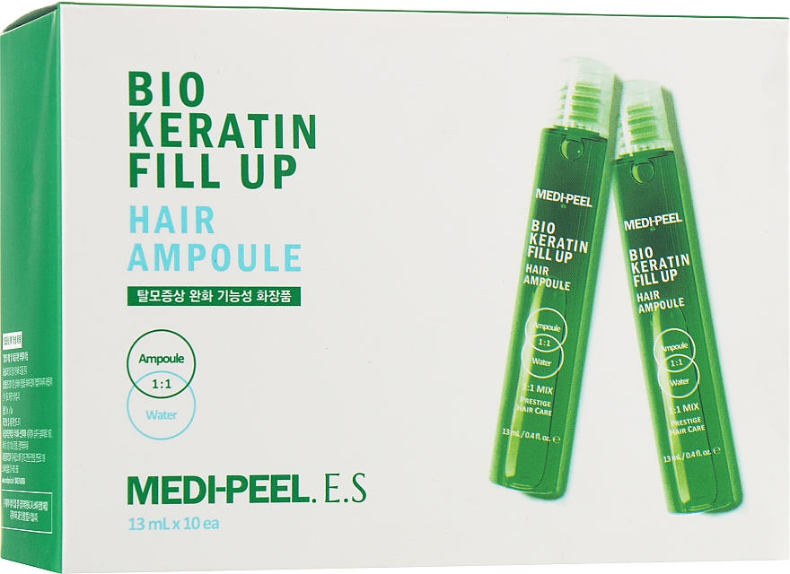 Wzmacniające ampułki do włosów z biokeratyną - MEDIPEEL Bio Keratin Fill Up Hair Ampoule — Zdjęcie N3