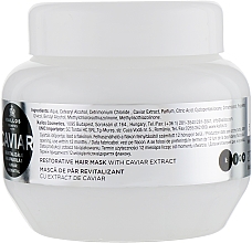Rewitalizująca maska do włosów z ekstraktem z kawioru - Kallos Cosmetics Caviar Restorative Hair Mask — Zdjęcie N2