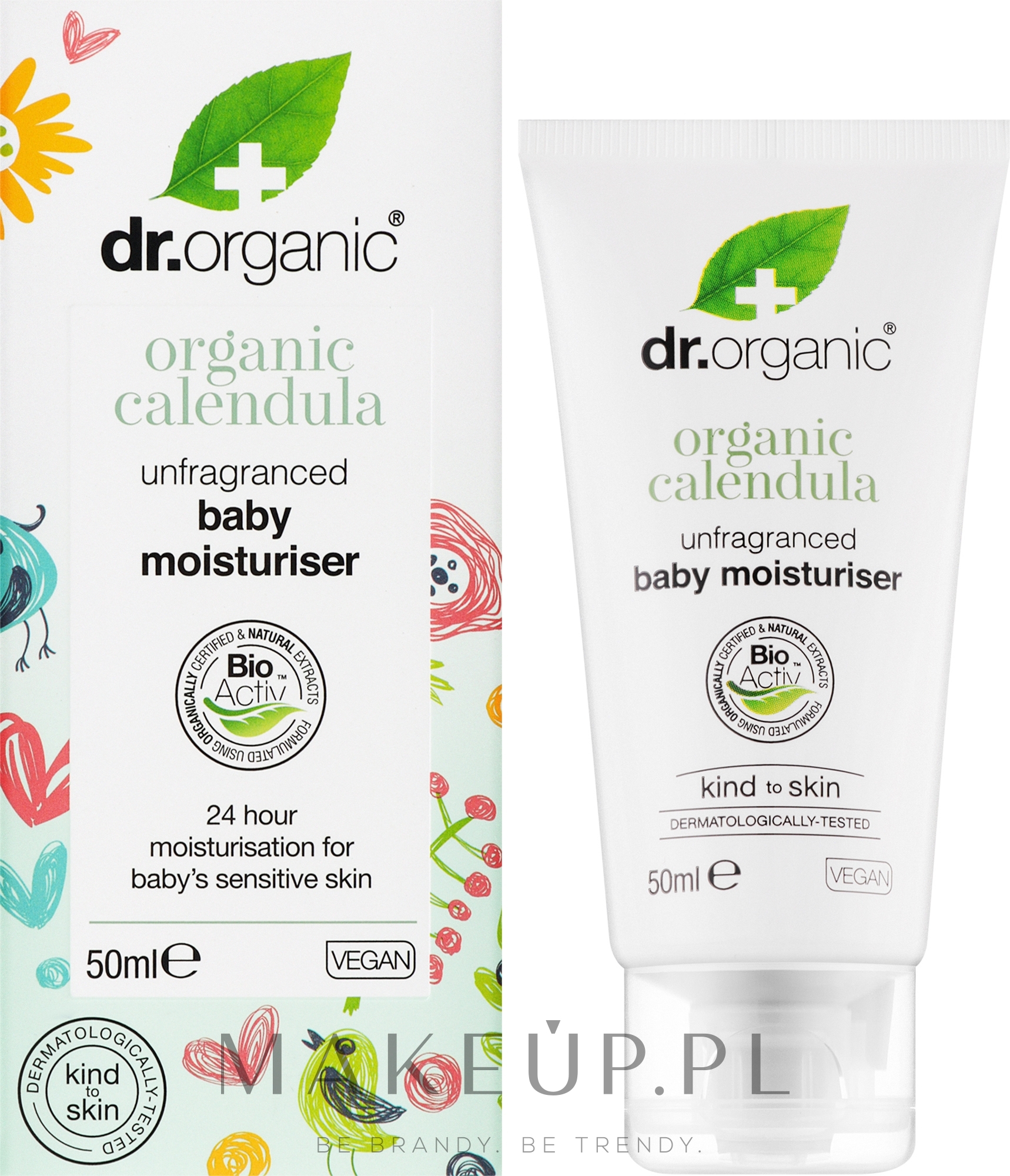Nawilżający krem dla dzieci z organicznym nagietkiem - Dr Organic Organic Calendula Baby Moisturiser — Zdjęcie 50 ml