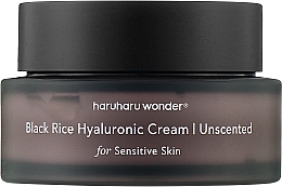 Krem do twarzy - Haruharu Wonder Black Rice Hyaluronic Cream Unscented — Zdjęcie N1