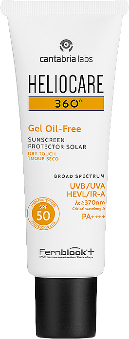 Przeciwsłoneczny krem do twarzy z filtrem SPF 50 - Cantabria Labs Heliocare 360 Gel Oil-Free Dry Touch — Zdjęcie N2