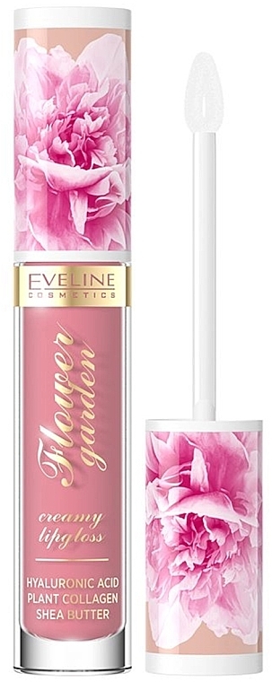 Kremowy błyszczyk do ust - Eveline Cosmetics Flower Garden Creamy Lip Gloss