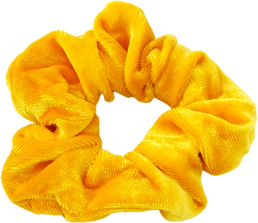 Aksamitna gumka do włosów, żółta - Lolita Accessories  — Zdjęcie N1
