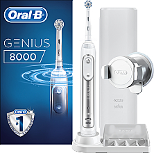 Elektryczna szczoteczka do zębów - Oral-B Braun Genius 8000 Silver — Zdjęcie N1