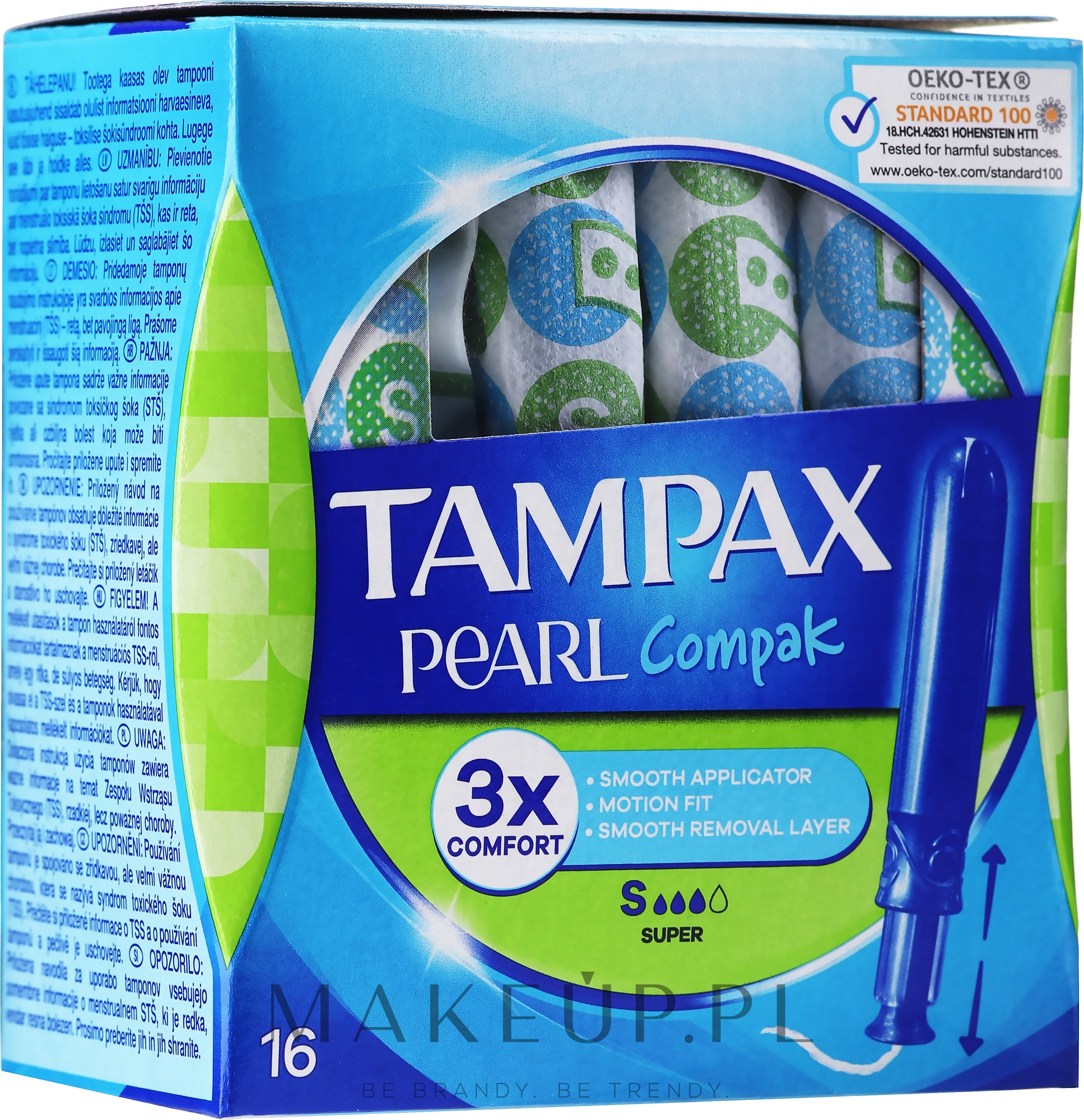 Tampony z aplikatorem, 16 szt. - Tampax Compak Pearl Super — Zdjęcie 16 szt.