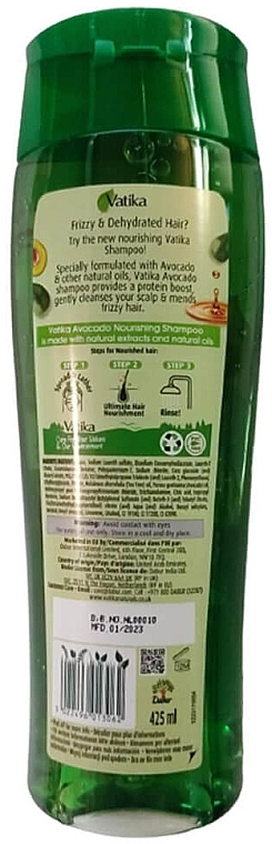 Odżywczy szampon z awokado - Dabur Vatika Protein Boost Avocado Shampoo — Zdjęcie N2