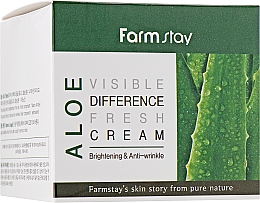 Krem odświeżający do twarzy z wyciągiem z aloesu - FarmStay Visible Difference Aloe Fresh Cream — Zdjęcie N3