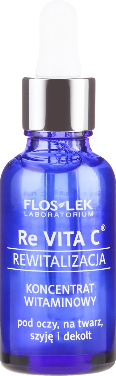Koncentrat witaminowy pod oczy na twarz, szyję i dekolt Rewitalizacja - Floslek Re Vita C Concentrate With Vitamin C — Zdjęcie N2