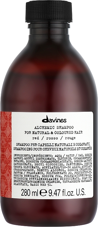 Szampon do włosów czerwonych lub mahoniowych - Davines Alchemic Shampoo — Zdjęcie N2