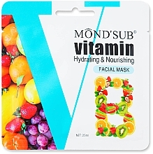 Nawilżająco-odżywcza maska ​​z witaminą B3 - Mond'sub Vitamin B3 Hydrating & Nourishing Facial Mask — Zdjęcie N1
