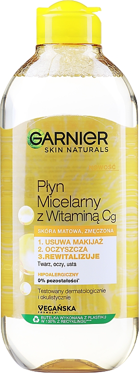 Płyn micelarny z witaminą Cg - Garnier Skin Naturals — Zdjęcie N1