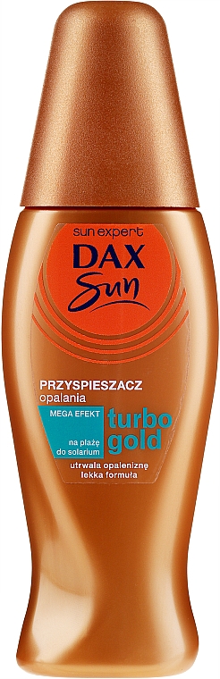 Lekki przyspieszacz do opalania ciała - Dax Sun Turbo Gold Spray — Zdjęcie N1