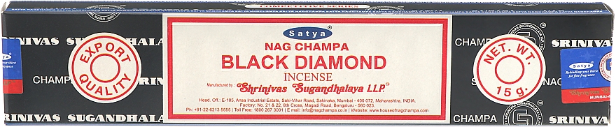 Kadzidło Czarny diament - Satya Black Diamond Incense