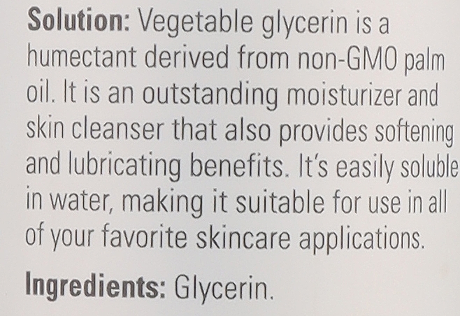 Nawilżająca gliceryna roślinna w płynie - Now Foods Solution Vegetable Glycerine — Zdjęcie N4