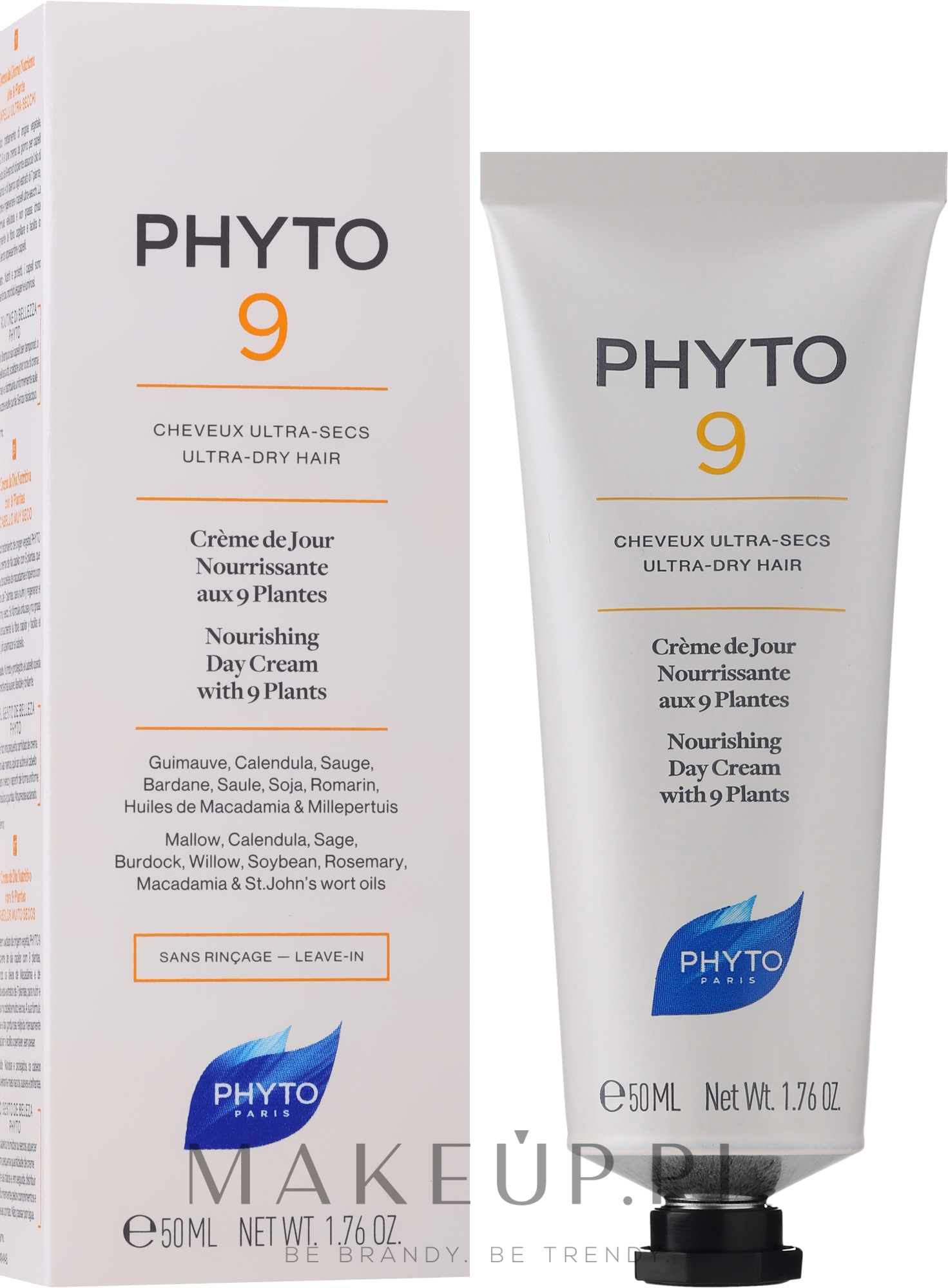 Odżywczy krem na dzień z ekstraktem z 9 roślin do włosów ultrasuchych - Phyto 9 Nourishing Day Cream With 9 Plants — фото 50 ml