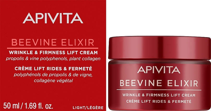 Lekki krem przeciwzmarszczkowy ujędrniający i liftingujący - Apivita Beevine Elixir Wrinkle & Firmness Lift Cream Light Texture — Zdjęcie N2