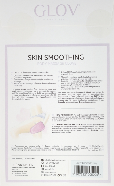 Rękawiczka do masażu ciała - Glov Skin Smoothing Body Massage Grey — Zdjęcie N3