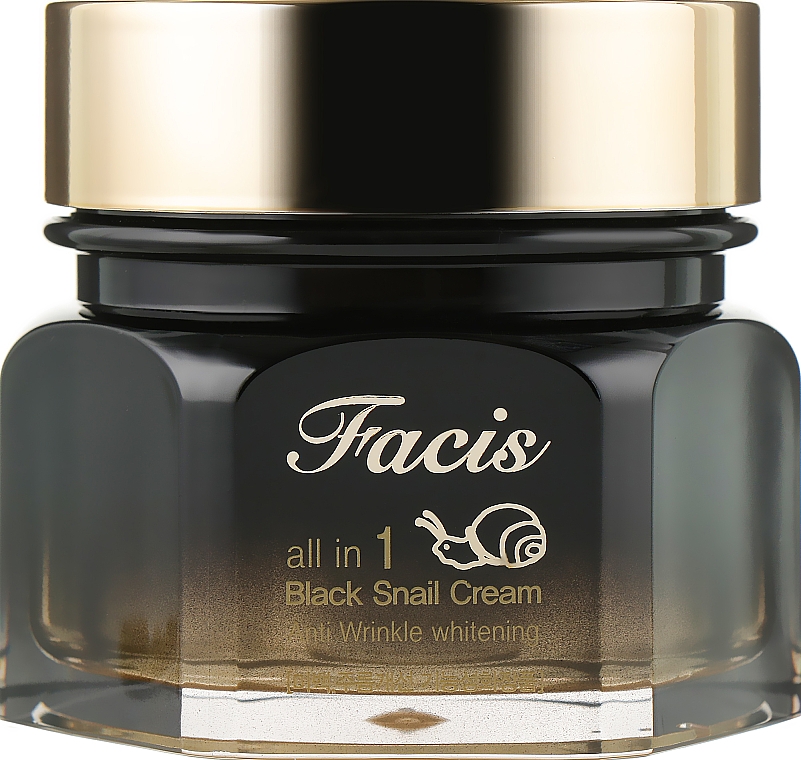 Rewitalizujący krem esencjonalny z mucyną ślimaka czarnego - Facis All-In-One Black Snail Cream — Zdjęcie N2