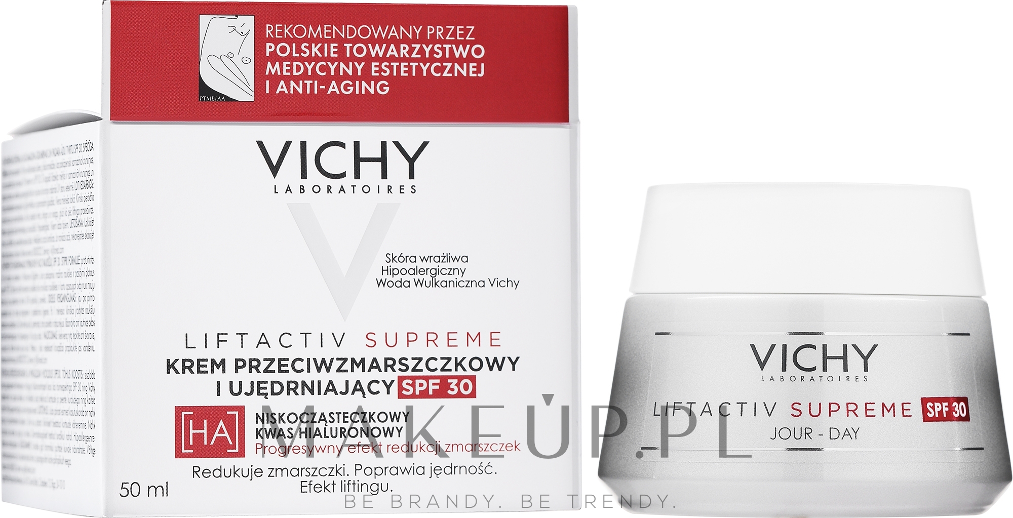Ujędrniający krem przeciwzmarszczkowy do twarzy SPF 30 - Vichy Liftactiv Supreme Intensive Anti-Wrinkle Day Cream — Zdjęcie 50 ml