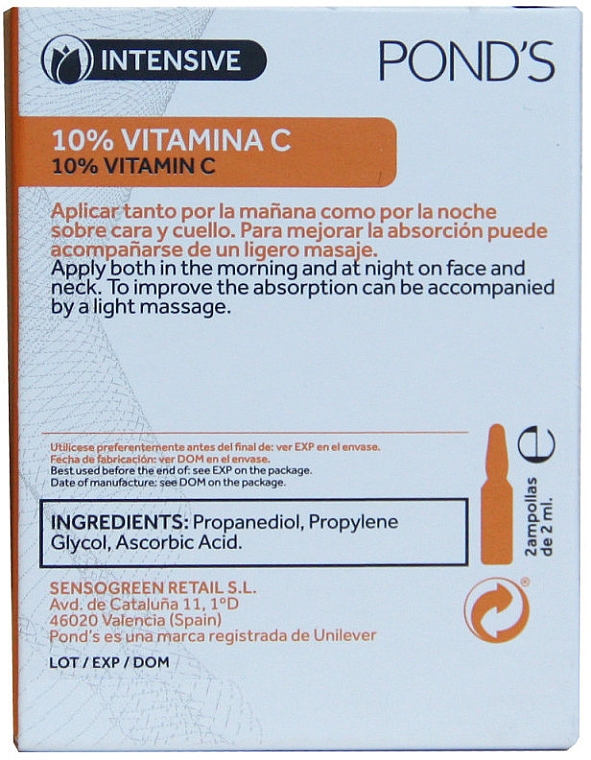 PRZECENA! Ampułki do twarzy z witaminą C - Pond's Facial Ampoule Vitamin C * — Zdjęcie N3