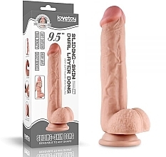 Kup Dildo - LoveToy Sliding Skin Dual Layer Dong 9.5"