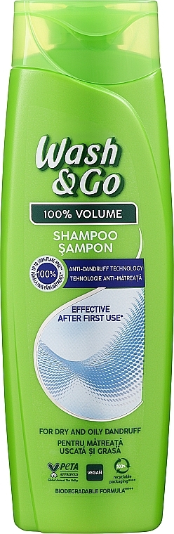 Szampon przeciwłupieżowy z technologią ZPT - Wash&Go 100% Volume — Zdjęcie N1