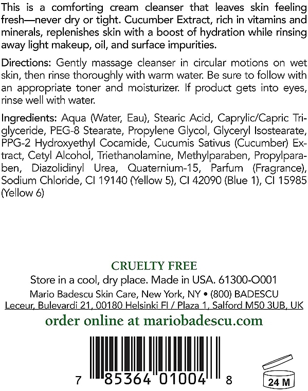 Kremowe mydło oczyszczające do twarzy z ekstraktem z ogórka - Mario Badescu Cucumber Cream Soap — Zdjęcie N2