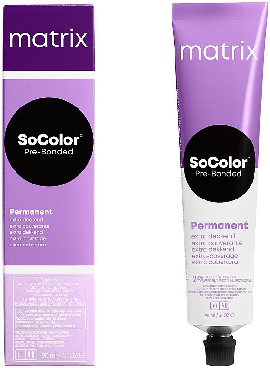 PRZECENA! Intensywnie kryjący krem trwale koloryzujący włosy - Matrix Extra Coverage Socolor Beauty High Coverage Permanent Cream Hair Color * — Zdjęcie N3