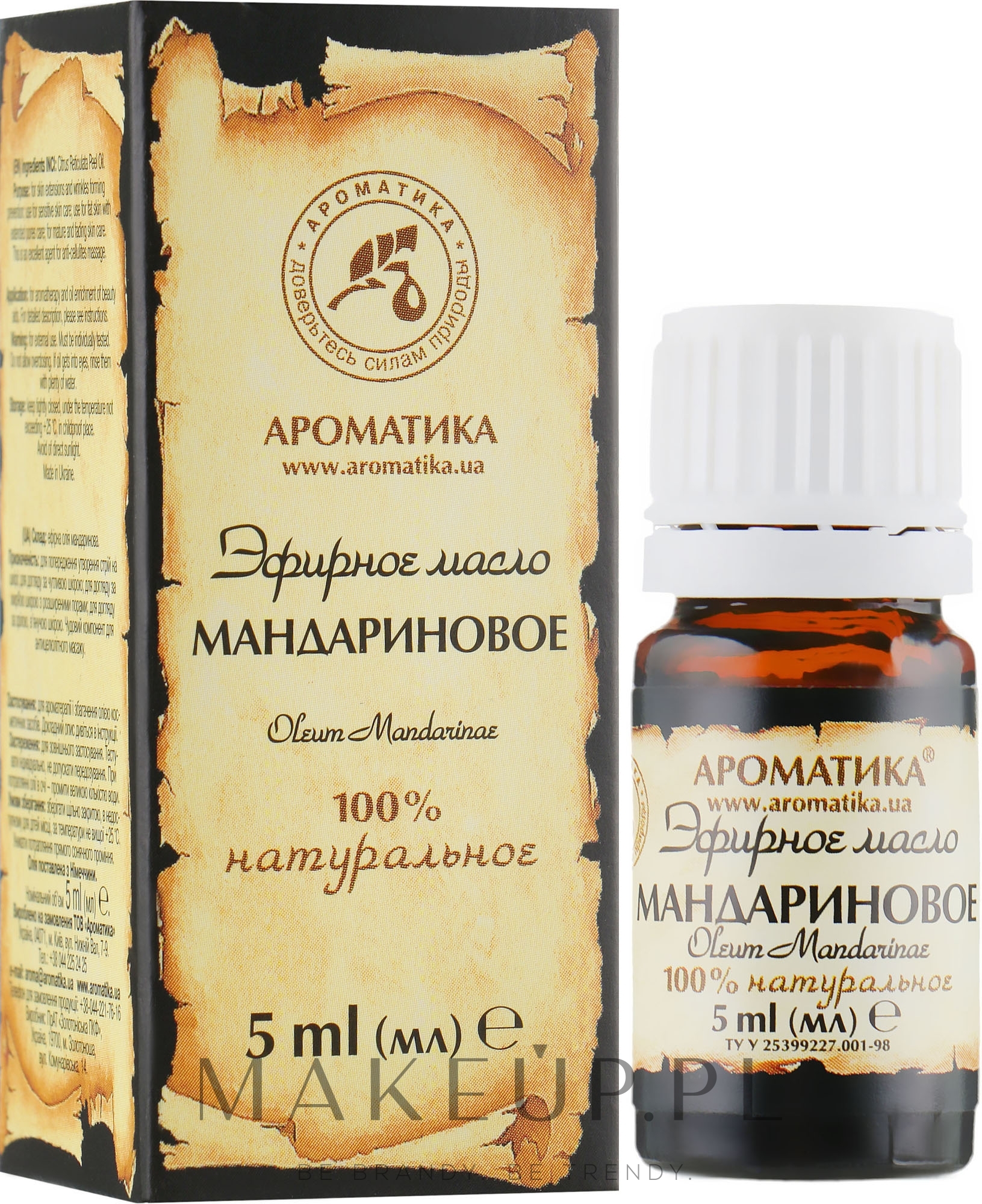 100% naturalny olejek eteryczny Mandarynka - Aromatika — Zdjęcie 5 ml