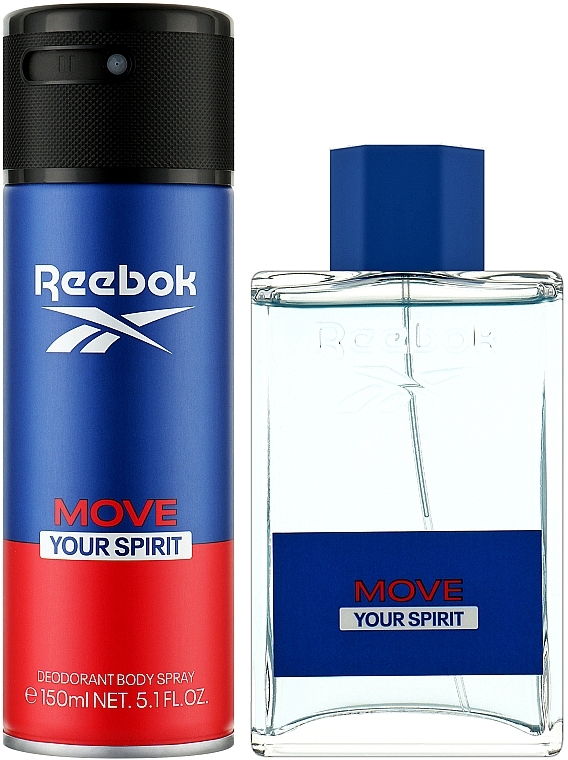 Reebok Move Your Spirit For Men - Zestaw (edt 100 ml + deo 150 ml) — Zdjęcie N2