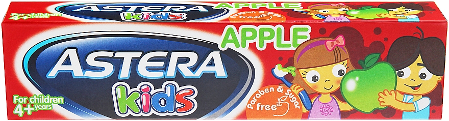 Pasta do zębów o smaku jabłkowym - Astera Kids With Apple Flavour — Zdjęcie N1
