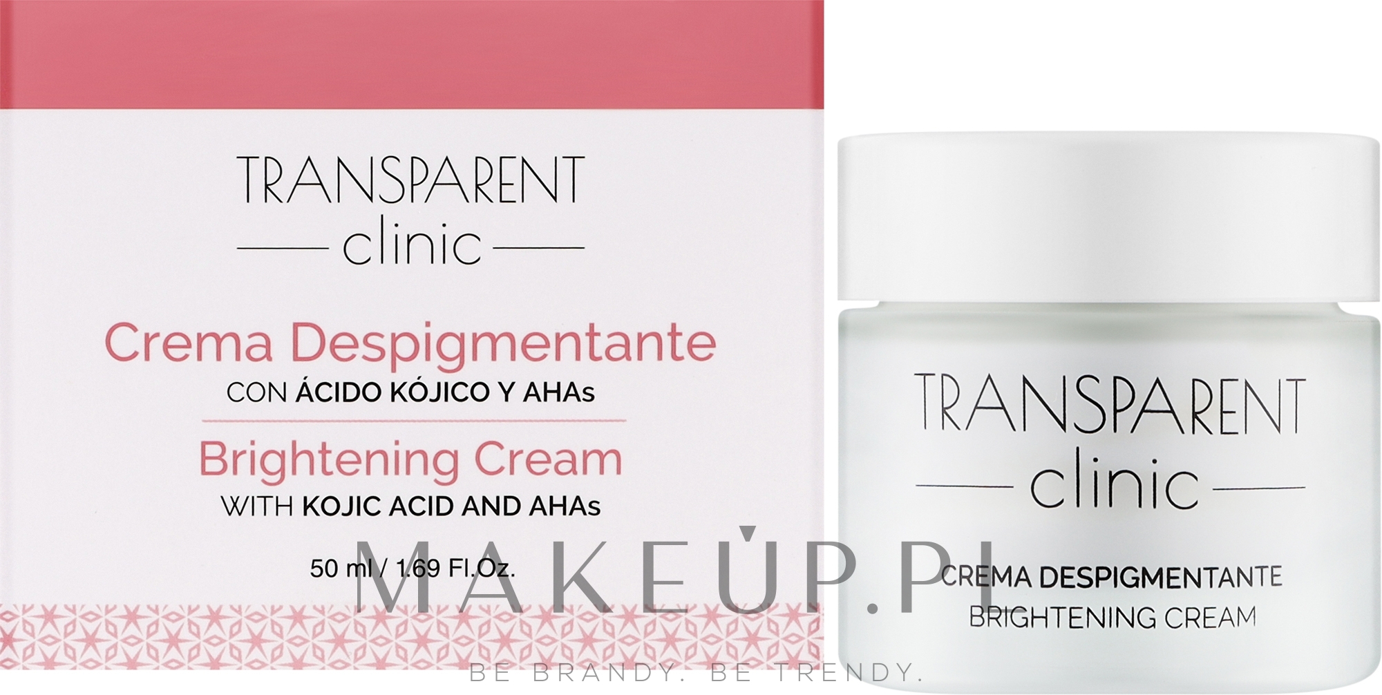 Rozjaśniający krem do twarzy - Transparent Clinic Brightening Cream — Zdjęcie 50 ml