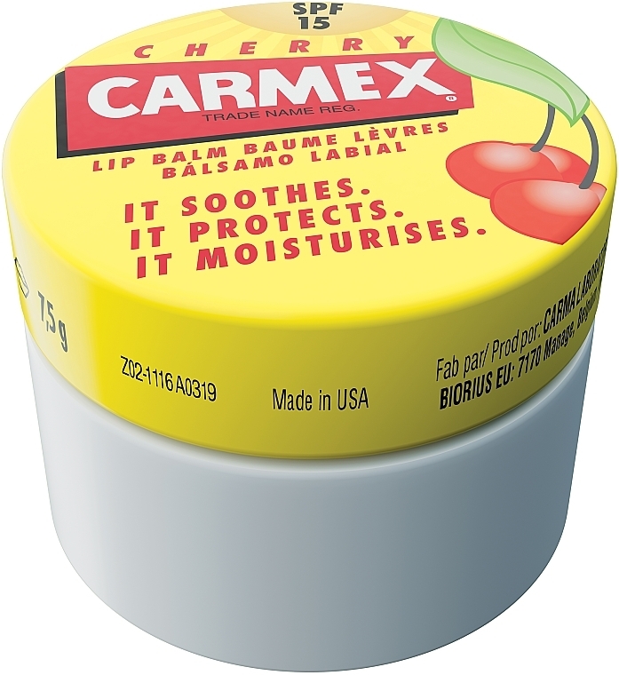 Nawilżający balsam do ust w słoiczku Wiśnia - Carmex Lip Balm  — Zdjęcie N2