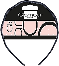 Kup Plastikowa opaska do włosów, w kształcie fali, czarna, 417190 - Glamour