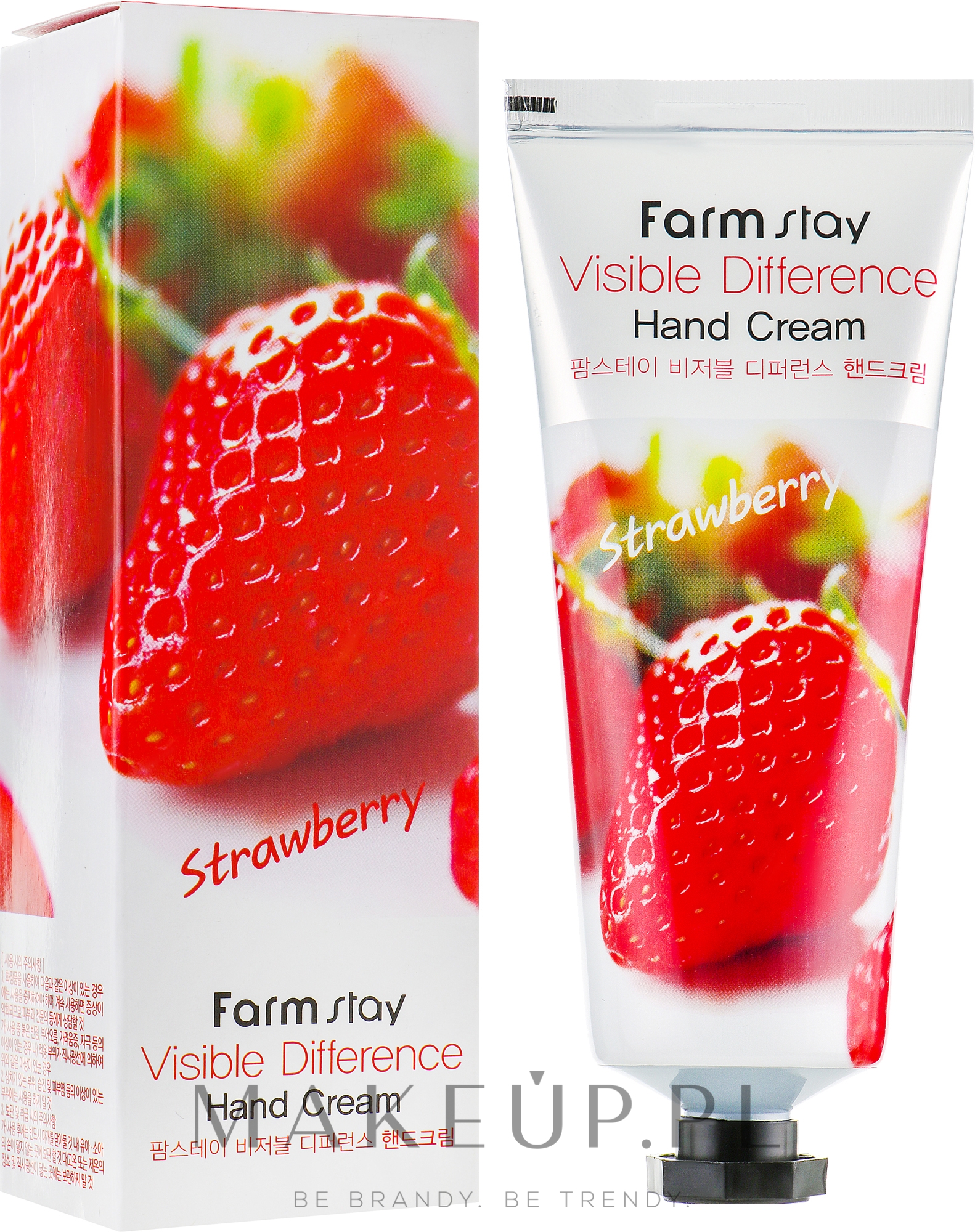 Krem do rąk z ekstraktem z truskawki - FarmStay Visible Difference Hand Cream Strawberry — Zdjęcie 100 g