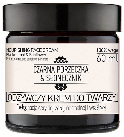 Zestaw - Nova Kosmetyki Czarna Porzeczka & Słonecznik Luxurious Mature, Normal And Sensitive Skin Care Set (f/cr/60ml + f/ser/30ml + f/wash/200ml) — Zdjęcie N3