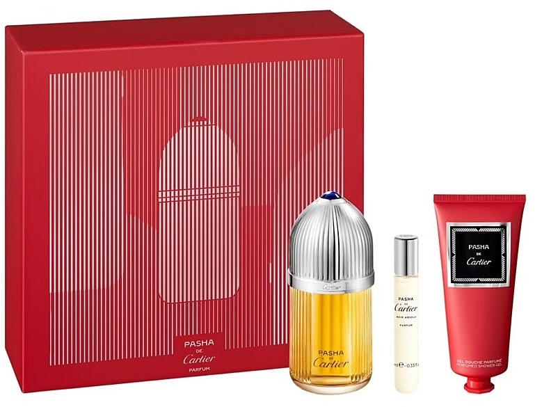 Cartier Pasha de Cartier Parfum - Zestaw (perfume 100 ml + perfume/mini 10 ml + sh gel 100 ml) — Zdjęcie N1