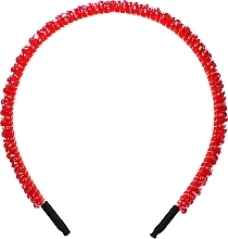 Kup Ozdobna opaska do włosów, FA-5705, czerwona z koralikami - Donegal