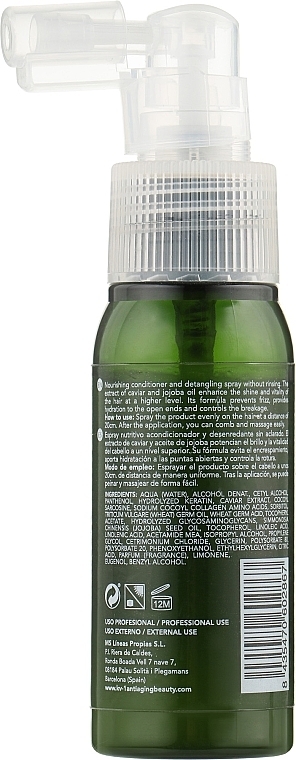 PRZECENA! Odżywka w sprayu bez spłukiwania z ekstraktem z kawioru i olejkiem jojoba - KV-1 Green Line Shine Touch Spray-Conditioner * — Zdjęcie N2