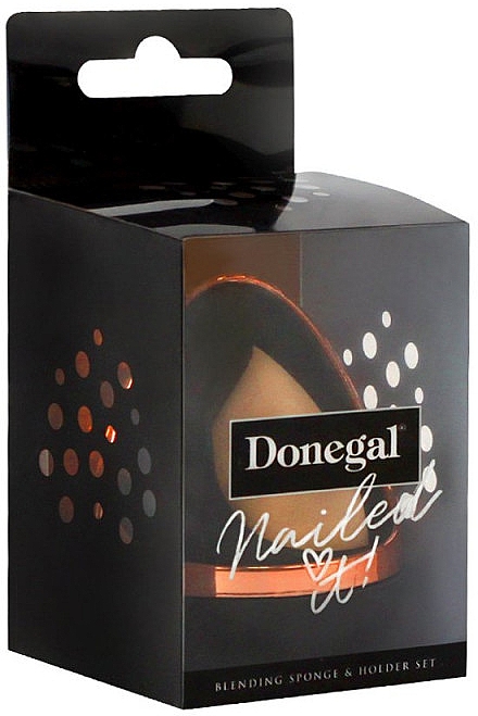 Gąbka do makijażu 4346, z etui - Donegal Blending Sponge & Holder Set — Zdjęcie N3