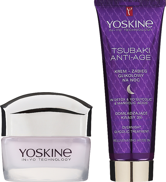 Zestaw - Yoskine Tsubaki Anti-age 65 + (f/cr/50ml + f/cr/15ml) — Zdjęcie N2