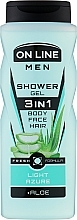 Kup Żel pod prysznic dla mężczyzn 3 w 1 - On Line Men 3in1 Light Azure Shower Gel